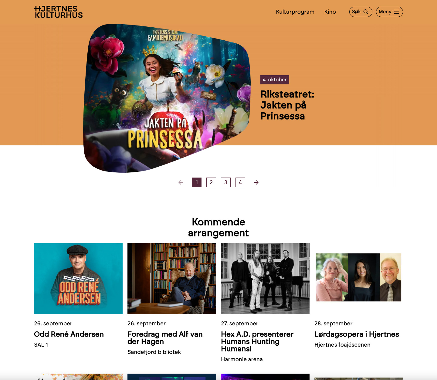 Hjemmesider for kulturhus med kino